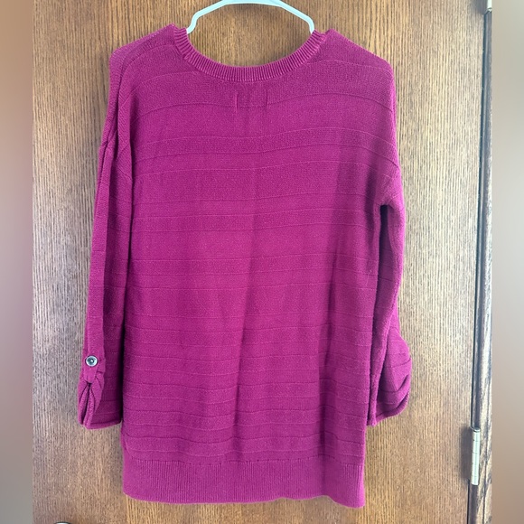 Sonoma Life & Style Crew Neck Knit Sweater Plum/Pink Color Size Medium - Picture 2 of 5